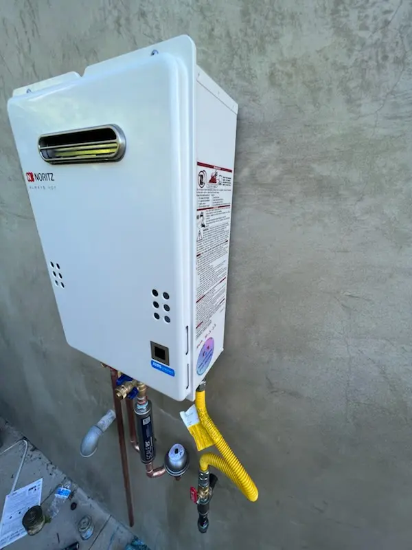 Tankless water heater installation for Park View Homes homes